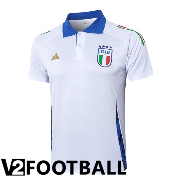 Italy Soccer Polo White 2024/2025