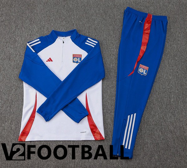 lyon OL kit Training Tracksuit White Blue 2024/2025