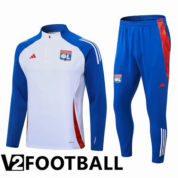 lyon OL kit Training Tracksuit White Blue 2024/2025