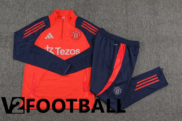 Manchester United kit Training Tracksuit Orange 2024/2025