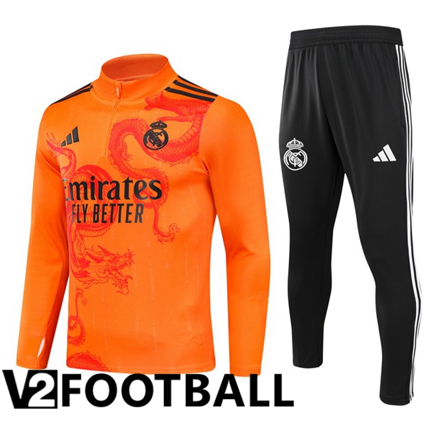 Real Madrid kit Training Tracksuit Orange 2024/2025