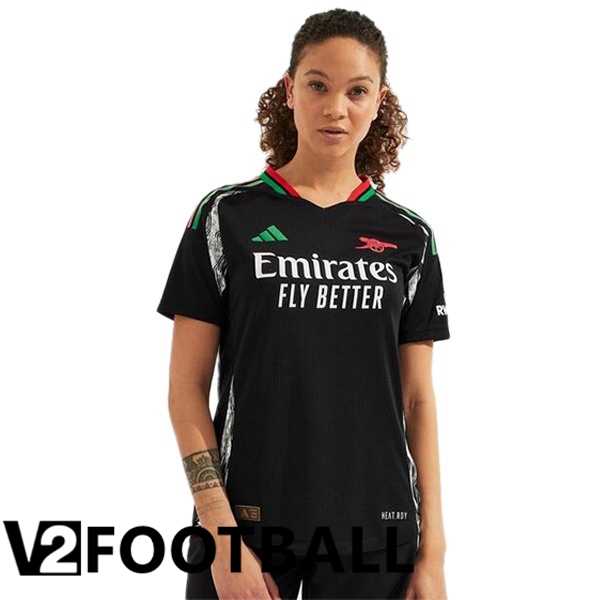 Arsenal Women Away Soccer Shirt Black 2024/2025