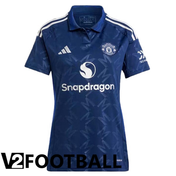 Manchester United Women Away Soccer Shirt Blue 2024/2025