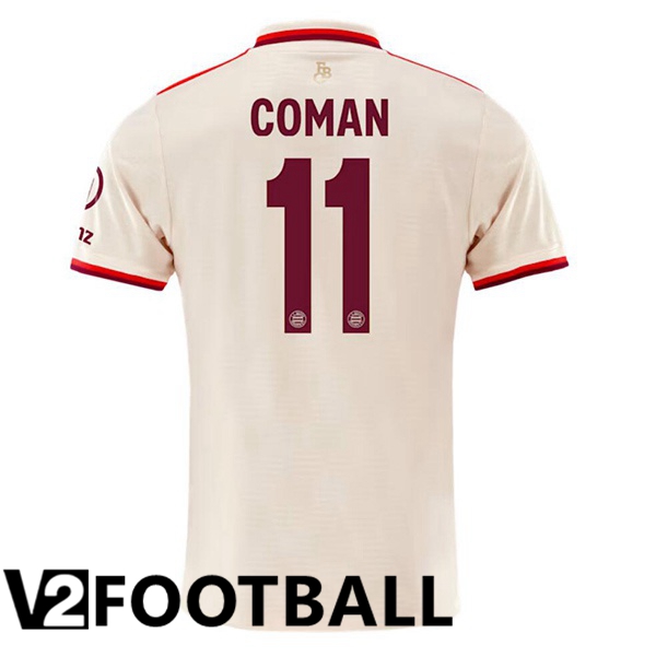 Bayern Munich (Coman 11) Third Soccer Shirt Yellow 2024/2025