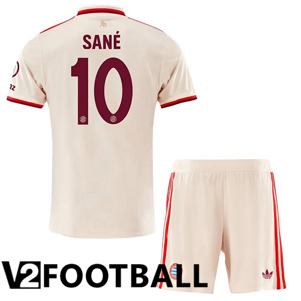 Bayern Munich (Sané 10) Kids Third Soccer Shirt Yellow 2024/2025