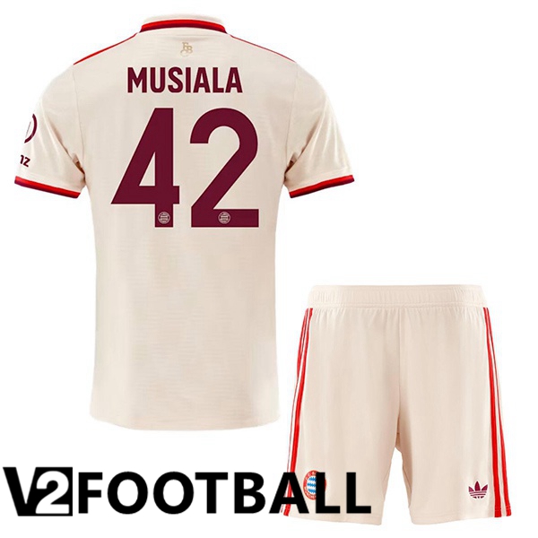 Bayern Munich (Musiala 42) Kids Third Soccer Shirt Yellow 2024/2025