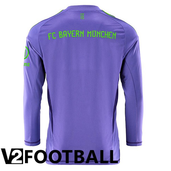 Bayern Munich Goalkeeper Soccer Shirt Long sleeve Purple 2024/2025