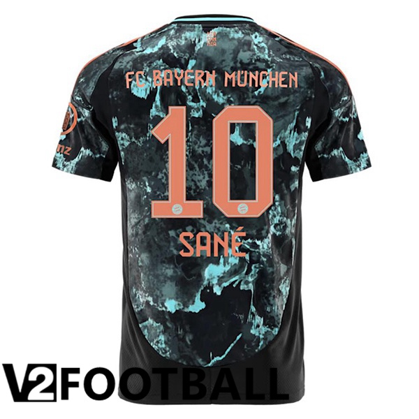 Bayern Munich (Sané 10) Away Soccer Shirt Black 2024/2025