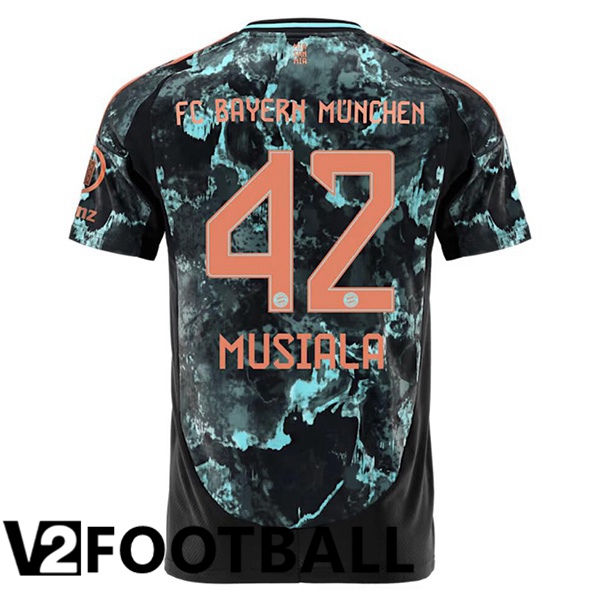 Bayern Munich (Musiala 42) Away Soccer Shirt Black 2024/2025