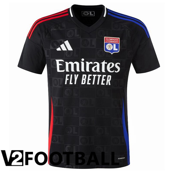 lyon OL Away Soccer Shirt Black 2024/2025