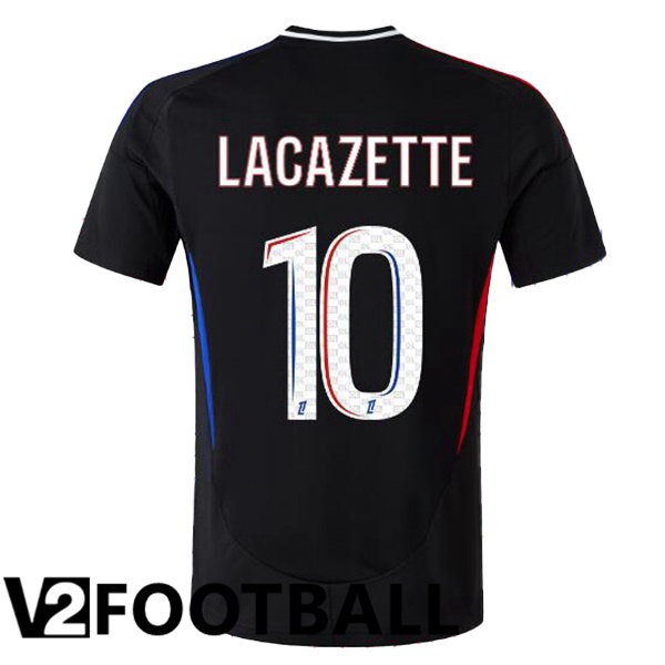 lyon OL (LACAZETTE 10) Away Soccer Shirt Black 2024/2025