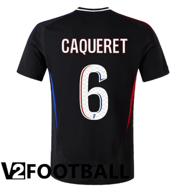 lyon OL (CAQUERET 6) Away Soccer Shirt Black 2024/2025