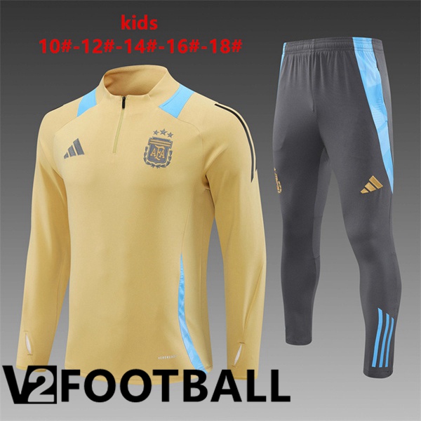 Argentina Kids kit Training Tracksuit Yellow 2024/2025