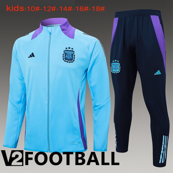 kit Training Jacket Suit Argentina Kids Blue 2024/2025