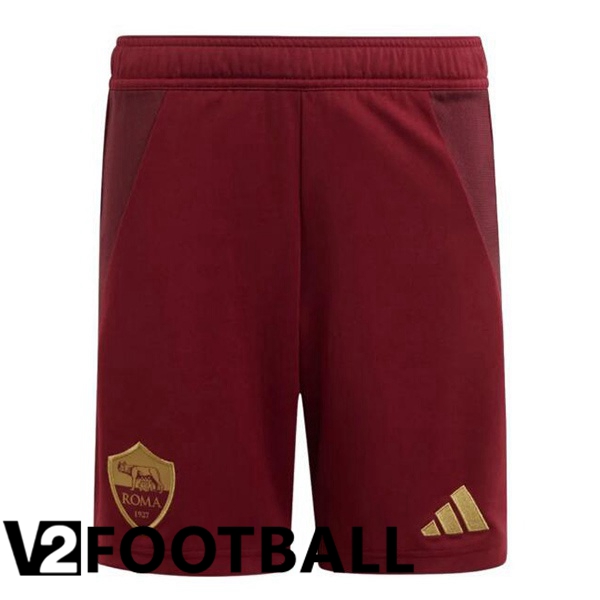 AS Rome Home Soccer Shorts Red 2024/2025