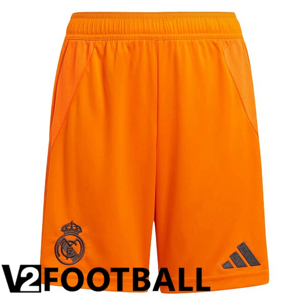 Real Madrid Away Soccer Shorts Orange 2024/2025