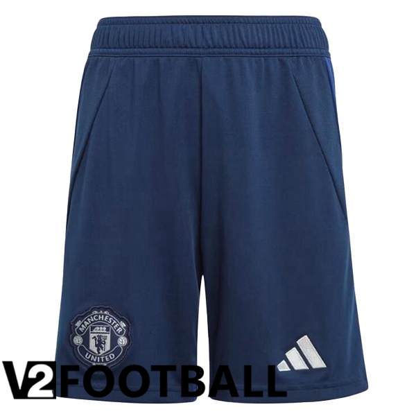 Manchester United Away Soccer Shorts Blue 2024/2025