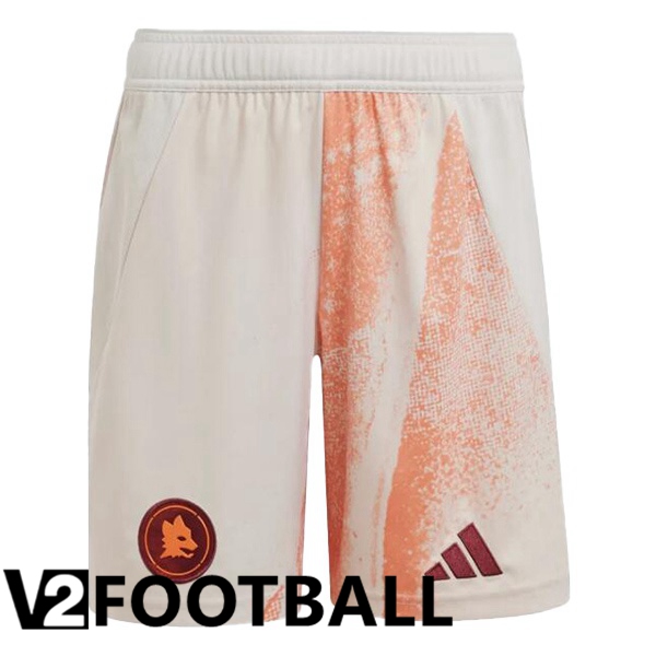 AS Rome Away Soccer Shorts White 2024/2025