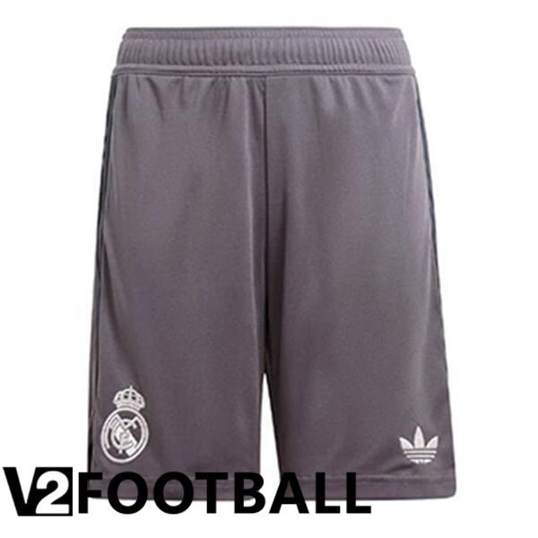 Real Madrid Third Soccer Shorts Grey 2024/2025