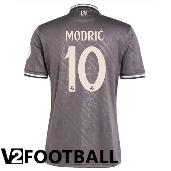 Real Madrid (Modrić 10) Third Soccer Shirt Grey 2024/2025