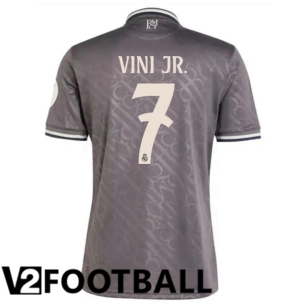 Real Madrid (Vini Jr. 7) Third Soccer Shirt Grey 2024/2025