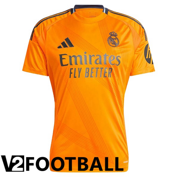 Real Madrid Away Soccer Shirt Orange 2024/2025