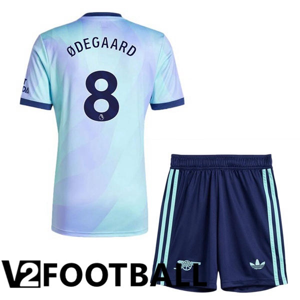 Arsenal (ØDEGAARD 8) Kids Third Soccer Shirt Blue 2024/2025