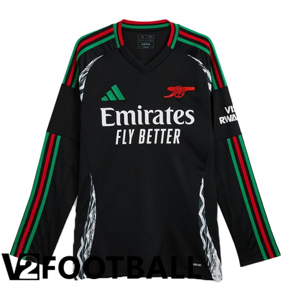 Arsenal Away Soccer Shirt Long sleeve Black 2024/2025