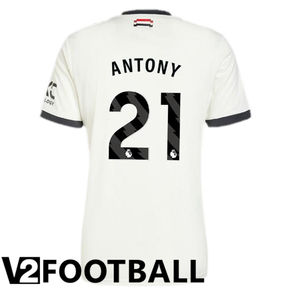 Manchester United (Antony 21) Third Soccer Shirt White 2024/2025