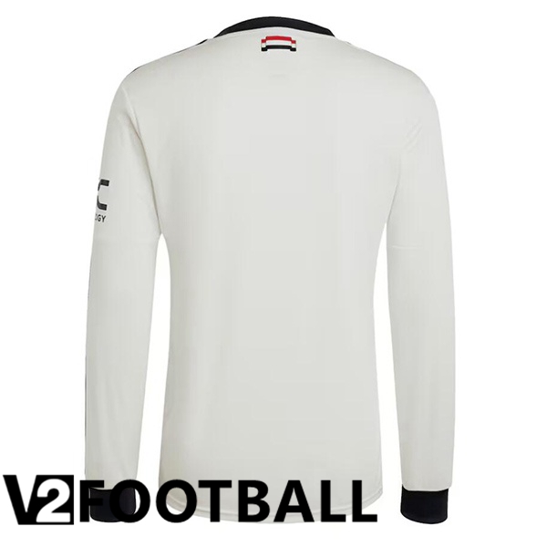 Manchester United Third Soccer Shirt Long sleeve White 2024/2025