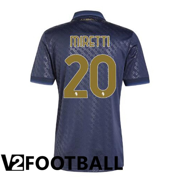 Juventus (MIRETTI 20) Third Soccer Shirt Blue Royal 2024/2025