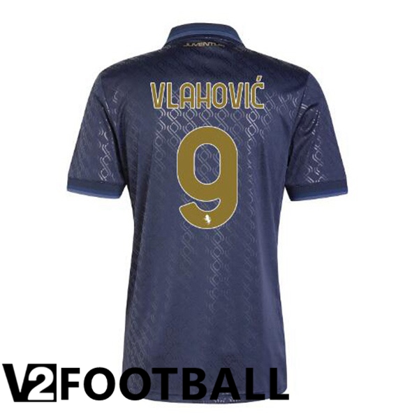 Juventus (VLAHOVIĆ 9) Third Soccer Shirt Blue Royal 2024/2025