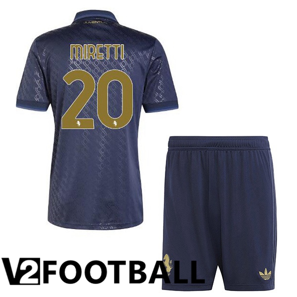 Juventus (MIRETTI 20) Kids Third Soccer Shirt Blue Royal 2024/2025