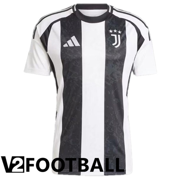 Juventus Home Soccer Shirt Black White 2024/2025