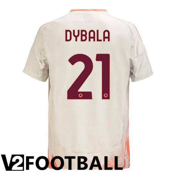 AS Rome (DYBALA 21) Away Soccer Shirt White 2024/2025