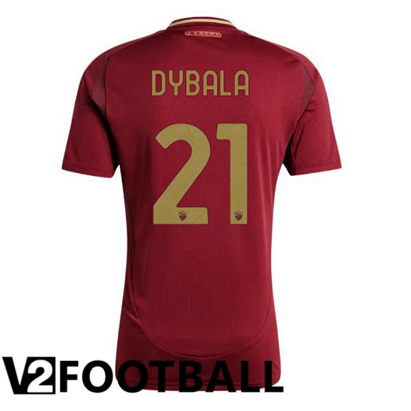 AS Rome (DYBALA 21) Home Soccer Shirt Red 2024/2025