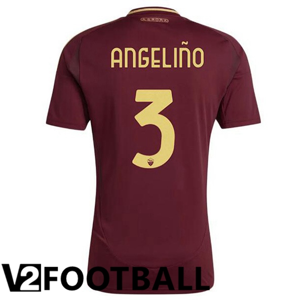 AS Rome (ANGELIÑO 3) Home Soccer Shirt Red 2024/2025