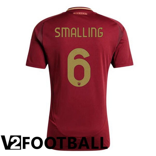 AS Rome (SMALLING 6) Home Soccer Shirt Red 2024/2025