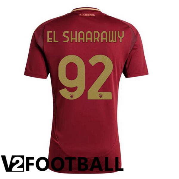 AS Rome (EL SHAARAWY 92) Home Soccer Shirt Red 2024/2025