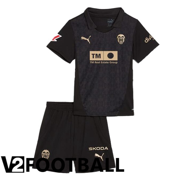 Valencia CF Kids Away Soccer Shirt Black 2024/2025