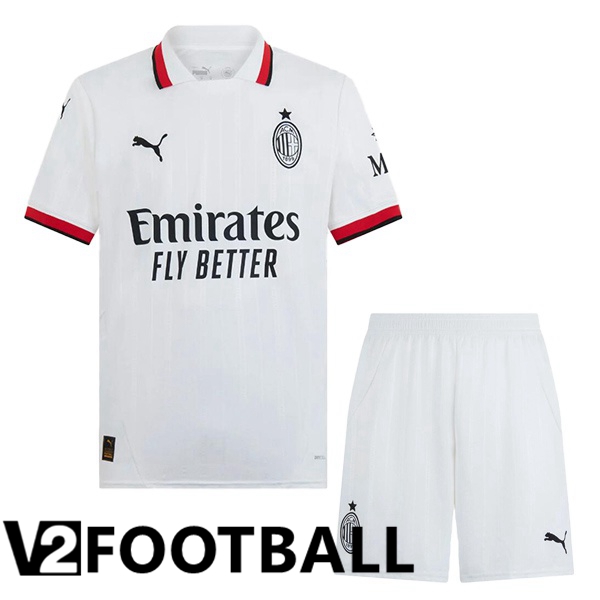 AC Milan Kids Away Soccer Shirt White 2024/2025