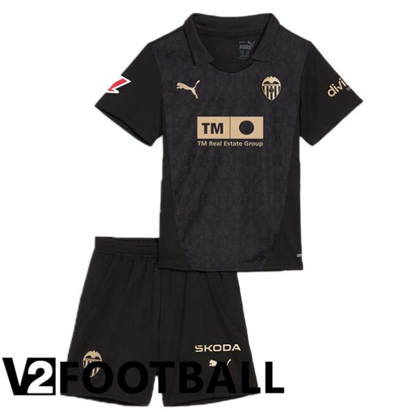 Valencia CF Kids Away Soccer Shirt Black 2024/2025