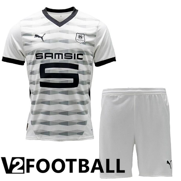 Stade Rennais Kids Away Soccer Shirt White 2024/2025