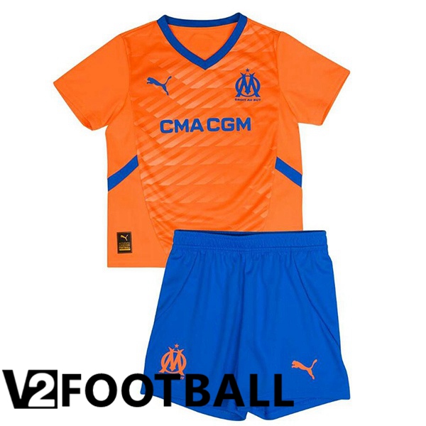 Marseille OM Kids Third Soccer Shirt Orange 2024/2025