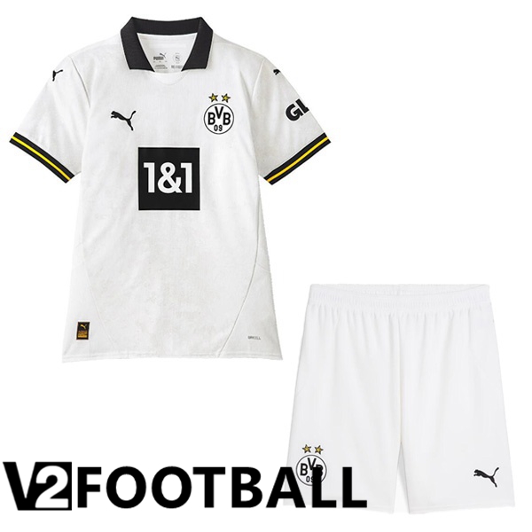 Dortmund BVB Kids Away Soccer Shirt White 2024/2025