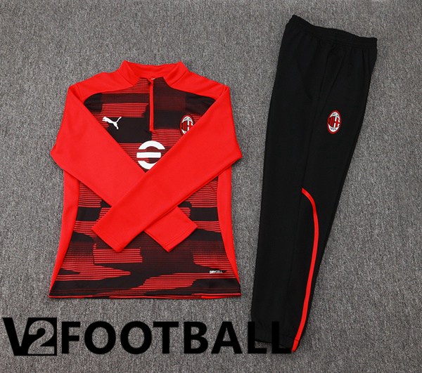 AC Milan kit Training Tracksuit Black Red 2024/2025