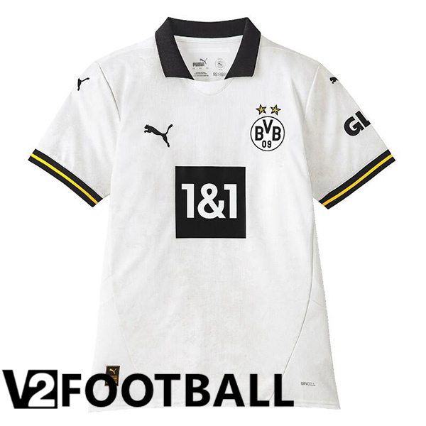 Dortmund BVB Away Soccer Shirt White 2024/2025