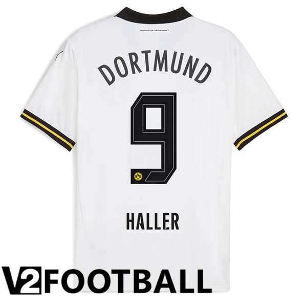 Dortmund BVB (Haller 9) Away Soccer Shirt White 2024/2025