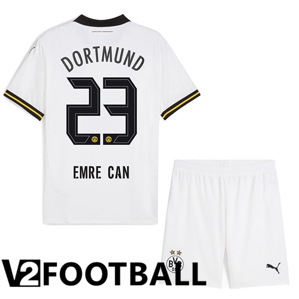 Dortmund BVB (Emre Can 23) Kids Away Soccer Shirt White 2024/2025