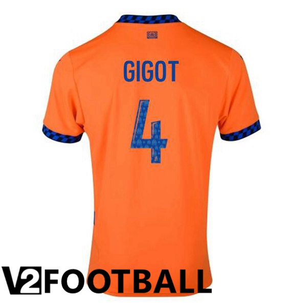 Marseille OM (GIGOT 4) Third Soccer Shirt Orange 2024/2025